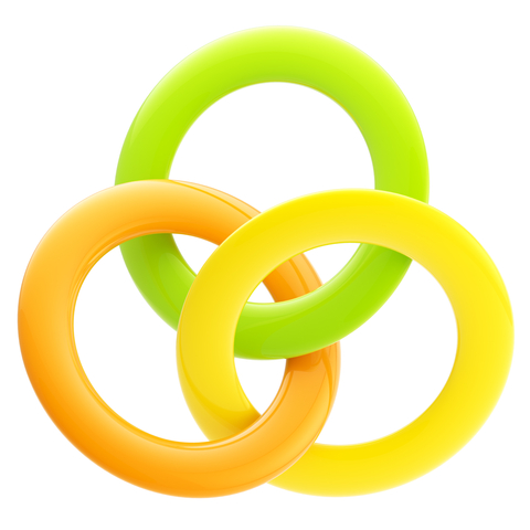 three interlocking rings