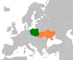 Map showing Poland in Green and Ukraine in Orange &Acirc;&copy; Dancingwombatsrule | Wikimedia Commons