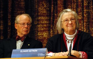 Nobel Laureate Elinor Ostrom at a 2009 press conference &Acirc;&copy; Prolineserver | Wikimedia Commons