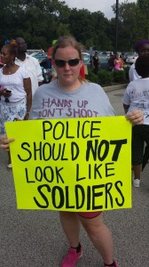 A protestor at a rally in Ferguson on Aug. 17, 2014 &Acirc;&copy; Erinmiran | Wikimedia Commons
