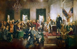 Scene at the Signing of the Constitution of the United States, 1940 © Howard Chandler Christy | Wikimedia Commons