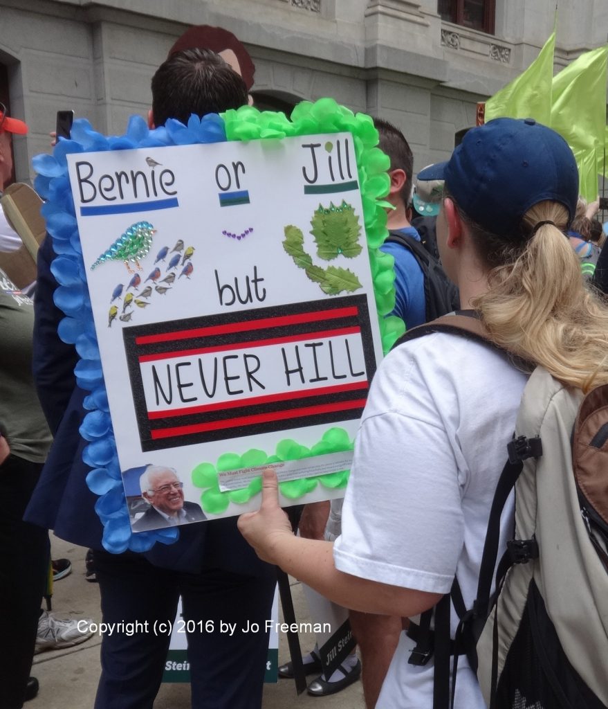 Bernie or Jill but NEVER HILL © Jo Freeman |2016