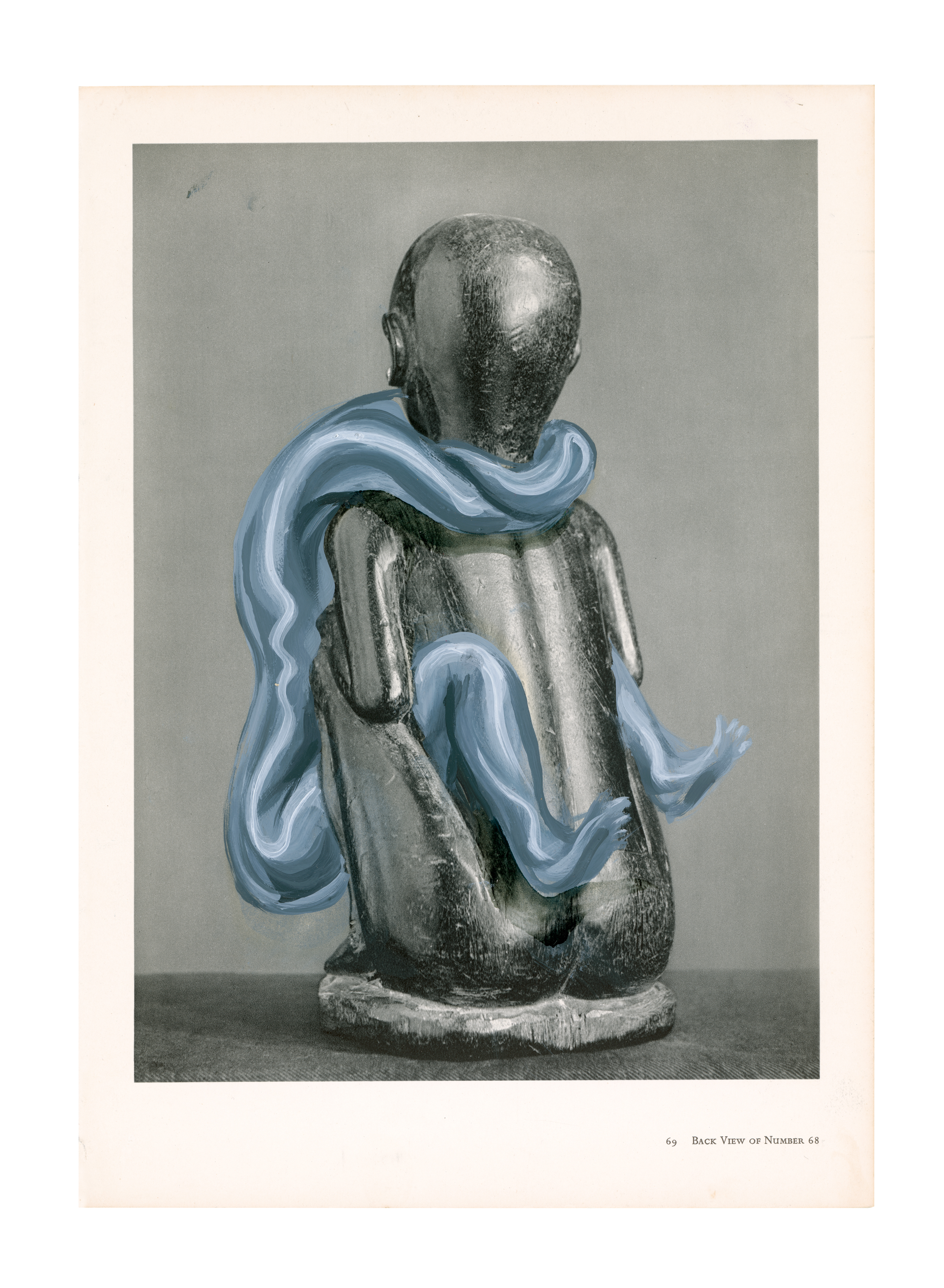 Tribalphilia I 2016, oil on paper, 9 1/2 X 13 1/2