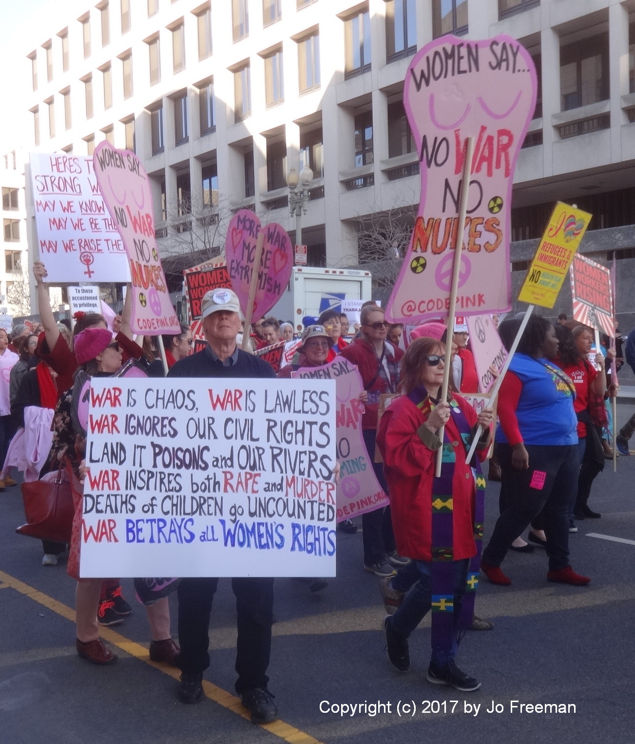 Marching to Pennsylvania Ave. from the Department of Labor