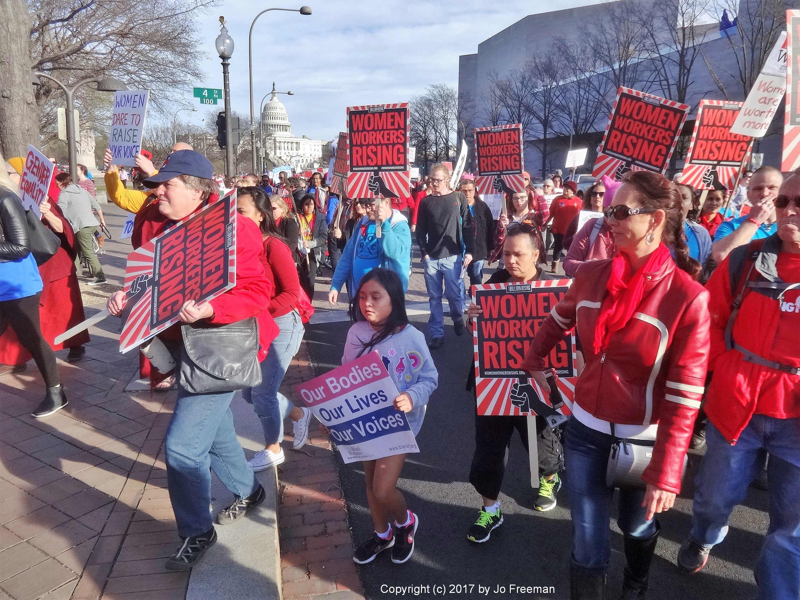 Marching down Pennsylvania Ave. to the rally