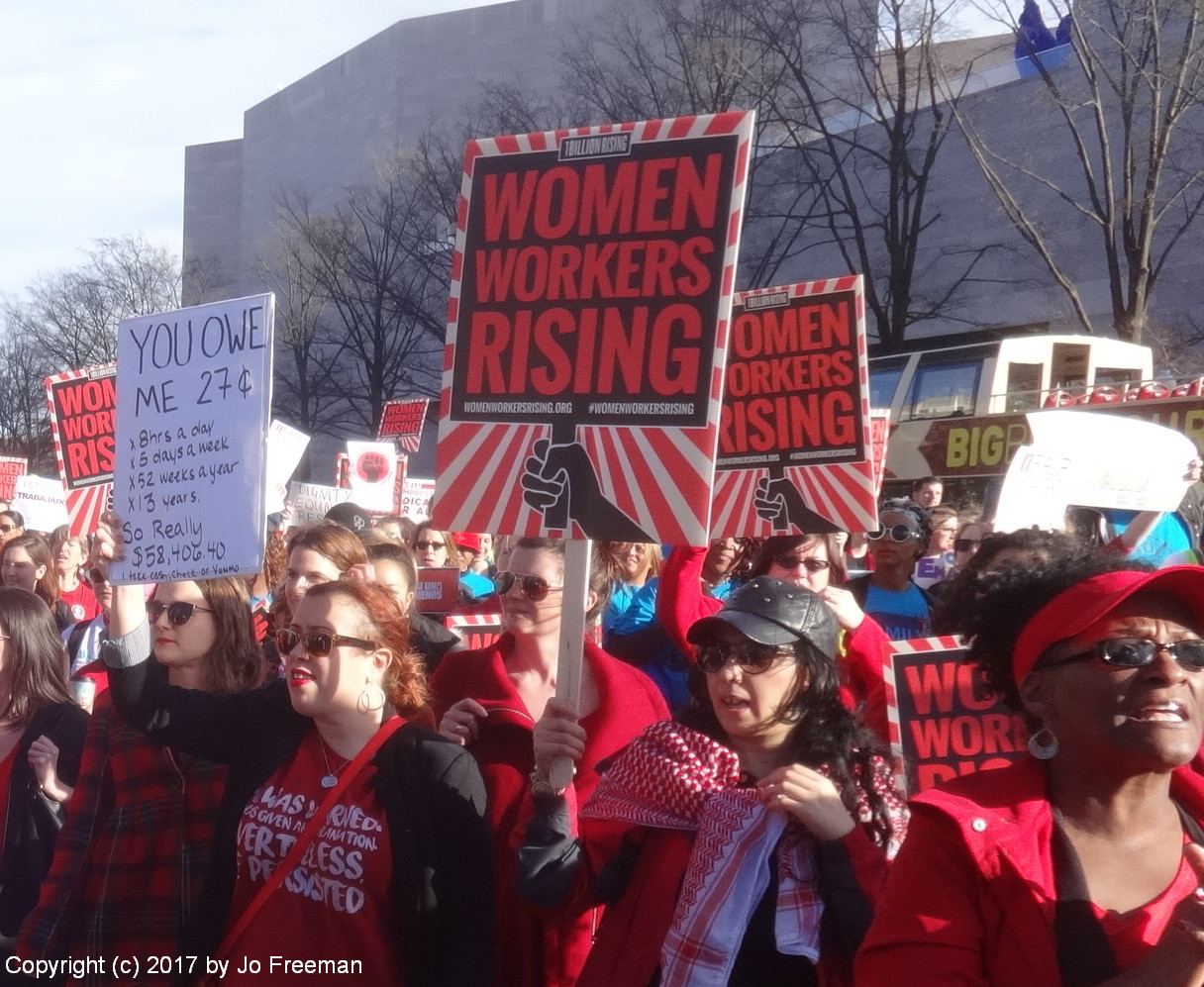 Marching down Pennsylvania Ave. to the rally