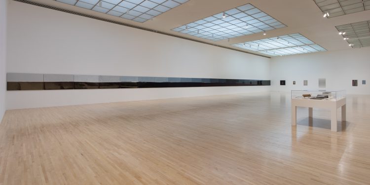 Installation view of R. H. Quaytman, Morning: Chapter 30, October 16, 2016–February 6, 2017 at MOCA Grand Avenue, courtesy of The Museum of Contemporary Art, Los Angeles, photo by Brian Forrest