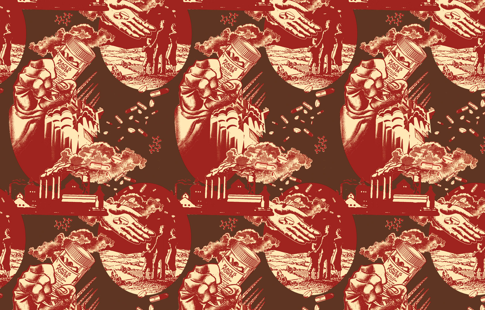 Wallpaper adapted from Worker's Apartment, 2013 © Avram Finkelstein | AIDS at Home: Art and Everyday Activism